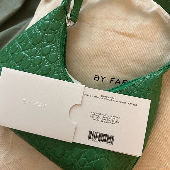 NWT BY FAR Baby Amber Emerald Circular Croco Leather Mini Bag - Picture 11 of 11